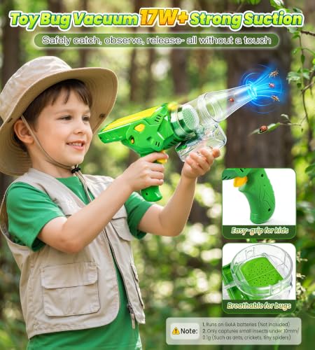 Bug Catcher for Kids Age 3-12, Bug Vacuum Catching Kit with Bug Collector