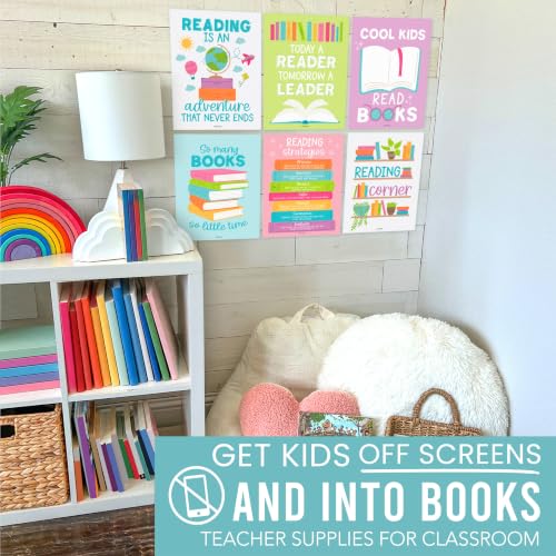 Reading Posters for Classroom Elementary and Library Decor - Reading Corner - color: Colorful Pastel 1