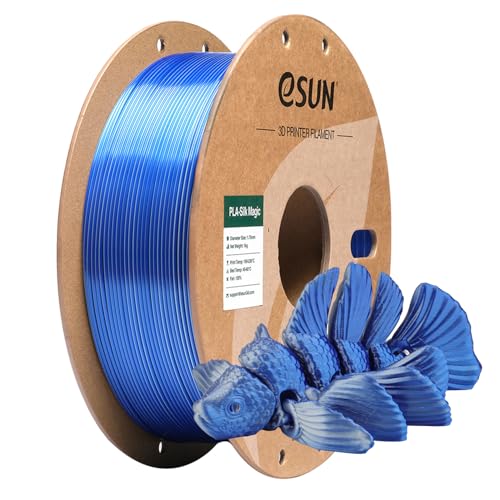 eSUN Silk PLA 3D Printer Filament 1.75mm Silver Blue Dual Color Filament - color: Silver Blue