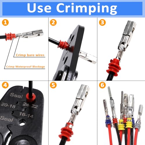 950Pcs Connector Pins Kit Crimped Terminal Automotive Electrical