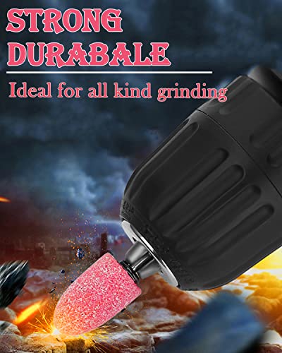 60 Pack Grinding Stone Set 1/8" Shank, Sanding Drill Bit