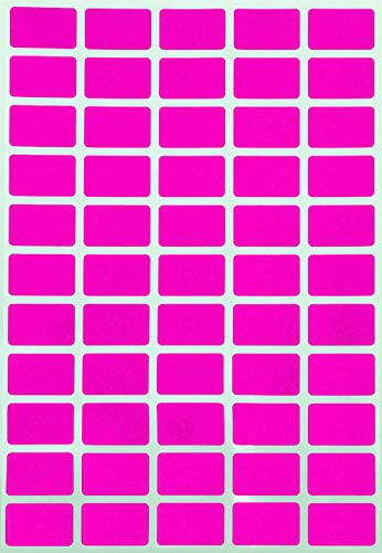 Royal Green Neon Pink Removable Labels, 25.5 x 16mm, 275 Pack - color: Neon Pink, size: 275