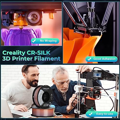 Creality Silk PLA 3D Printer Filament 1.75mm, 1 kg, Rainbow - color: 2*1kg (Rainbow, Silk Rainbow)