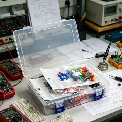 Electronics Kit for Arduino, Breadboard, LEDs, Resistors, Boost Module