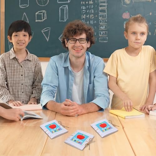 ReliThick Teacher Appreciation Gift Card Holder 5 Slots, 4.3 x 3.5 Inch Thank You Teacher Gift Card Booklet Sleeves Postcard Money Booklet Holder for Appreciation(Notebook Style) - style: Notebook Style
