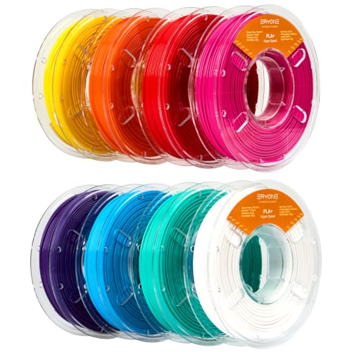 ERYONE PLA Filament 3D Printer Filament Bundle Multicolor 1.75mm +/- 0.03mm, PLA Filament 250g Spool, 8 Rolls, PLA Plus Dopamine Color Series - color: Hs Pla+ Dopamine Color Series, size: 2KG