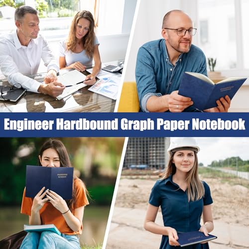 Motiskyy 2 Pack Engineering Notebook 8" x 10" Engineer Graph Paper Notebook
