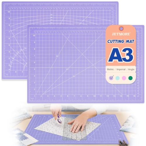 JETMORE Cutting Mat, Cutting Mat for Sewing, 12" x 18" Craft Mats for DIY - color: Light Purple