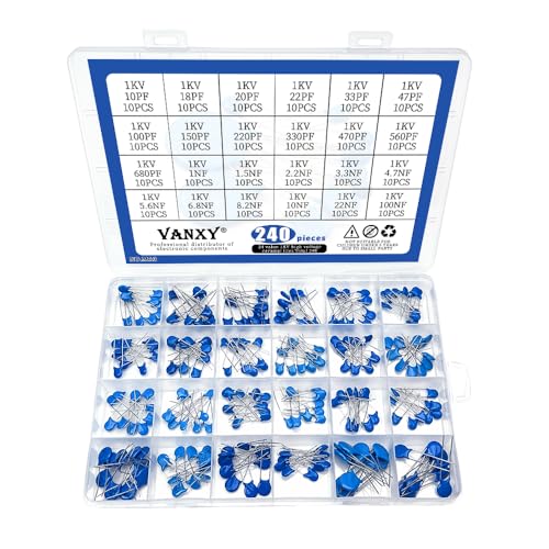 24Values 1KV 10pF to 100nF High Voltage Ceramic Disc Capacitor Kit