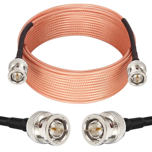 XRDS -RF 3G/6G SDI Cable, 25FT BNC to BNC Video Cable 75 Ohm RG179 Extension Cable for for 4K 1080P 3G HD SDI Camera Monitor Vedio Recorder SDI to HDMI Converter - color: Brown, size: 25 FT