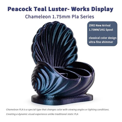 ZIRO Chameleon Series Filament, Super Sparkle PLA, Peacock Teal Luster - color: Peacock Teal Luster