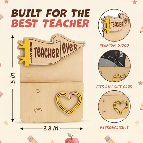 Teacher Appreciation Gift Card Holder - Thank You for Helping Me Grow - color: Yellow
