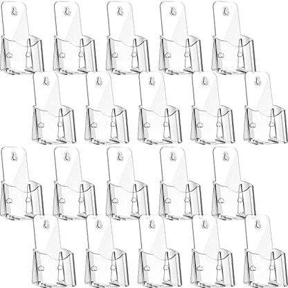 Yookeer 20 Pieces Acrylic Brochure Holder Clear Rack Card Holder