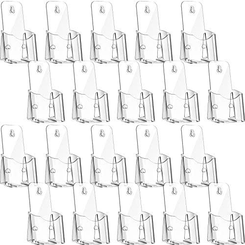 Yookeer 20 Pieces Acrylic Brochure Holder Clear Rack Card Holder