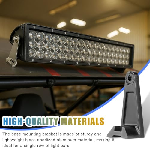 2PCS LED Light Bar Mounting Brackets, Adjustable Side Bracket Kit, Slide Base Bottom Mount Universal for Work Light Bars, LED Pod (902-4) - size: 902-4