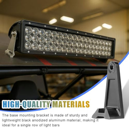 2PCS LED Light Bar Mounting Brackets, Adjustable Side Bracket Kit, Slide Base Bottom Mount Universal for Work Light Bars, LED Pod (902-4) - size: 902-4