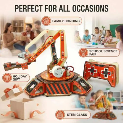Robot Arm Kits, Robotics for Kids Ages 8-12 14-16 STEM Toys, 360° Rotation