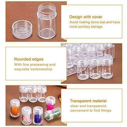 Blulu 30 Bead Container Lidded Small Box, 1.85 x 1 Inch - size: 1.85 x 1 Inch