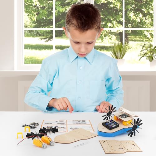RC Boat, Building Kit for Kids Ages 8-12, Paddle Boat, STEM Science Kit for Boys & Girls