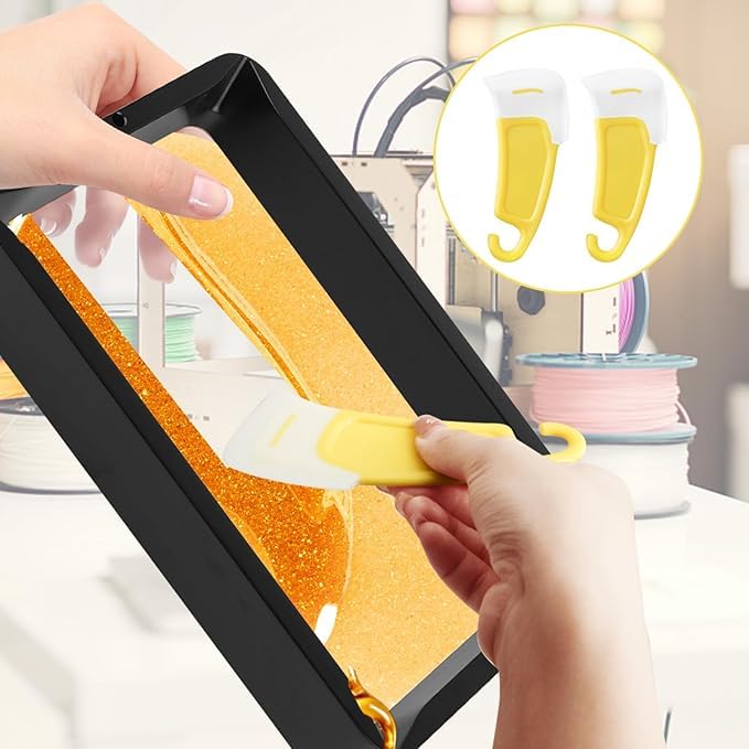 2pcs Silicone Spatula, 3d Printer Scraper Suitable for Removing Printer Oil Scraper Tools, Remove Printing Resin Rubber Spatula Tools, Vital for Flexible Silicone Printers Scrapers Tool