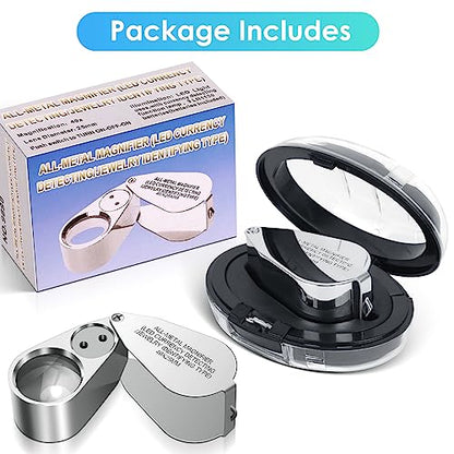 Leffis 2 Pack 40X Jewelers Loupe Magnifier Magnifying Glasses - size: 2 Pack
