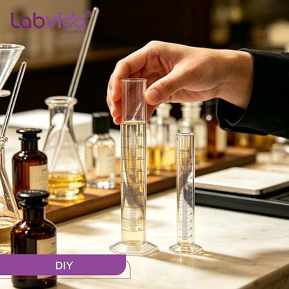 2pcs Plastic Autoclavable Graduated Cylinders, 500ml 1000ml, LVF004 - color: cylinder set