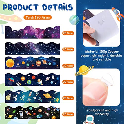 Containlol 118ft Bulletin Board Border Classroom Border, Planet Space Style - style: Planet Space Style