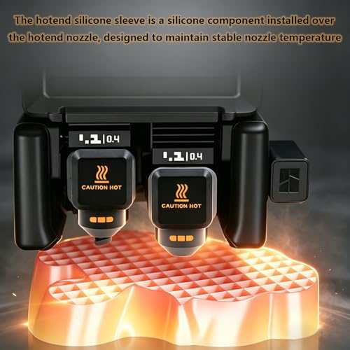 5PCS Silicone Socks for P2S, 3D Printer High Temperature Resistance Hotend Nozzle Silicone Socks Cover for Bambu Lab P2S Combo