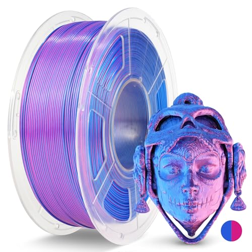 JAYO Silk Dual Color PLA 3D Printer Filament 1.75mm, 1.1kg, Blue-Red - color: Silk Dual Red Blue, size: 1.1KG