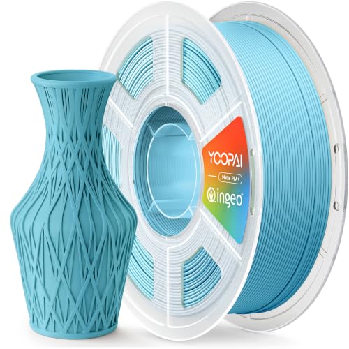 Matte PLA+ Filament 1.75mm, Soft Matte Finish, Reduced Layer Lines - color: Cyan