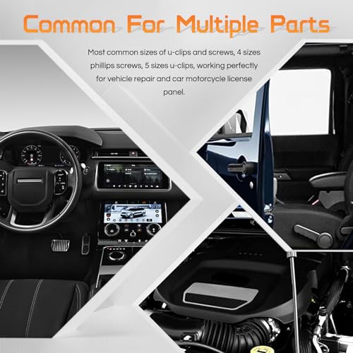 OTUAYAUTO 120PCS Nylon Push-Type Bumper Retainer Clips - size: 120Pcs 6 Sizes Clips