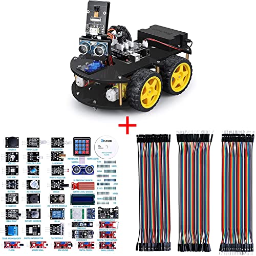 ELEGOO UNO R3 Project Smart Robot Car Kit V4.0 Upgraded 37 in 1 Sensor Modules Kit 120pcs Multicolored Dupont Wire …