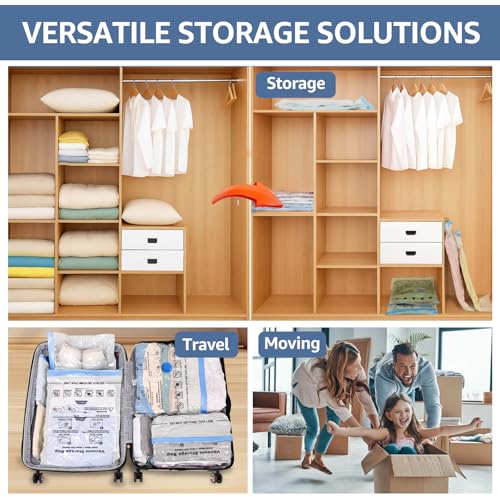 BoxLegend Vacuum Storage Bags with Electric Pump 30 Combo (8XL, 8L, 4M, 4S, 4XS, 2XXS) Heavy-Duty Thickened Vacuum Seal Bags for Clothing Space Saving for Closet & Travel Pillow Comforters Bedding - size: 30 Combo - Electric Pump