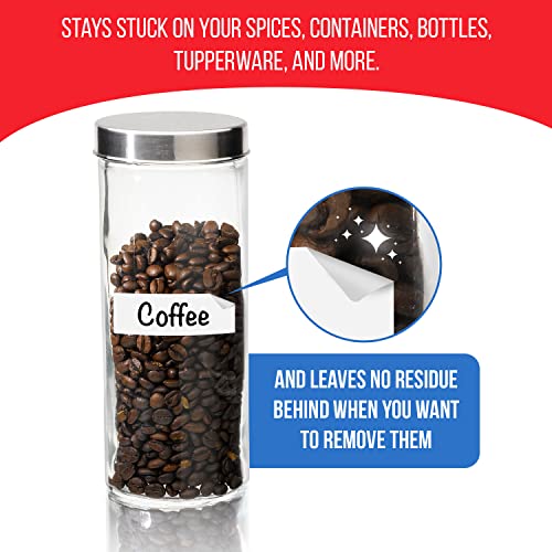 Removable Dry Erase Labels 96 Pk 1x3 in and 1.5 in - Jars Fridge Freezer - style: 1x3" & 1.5"