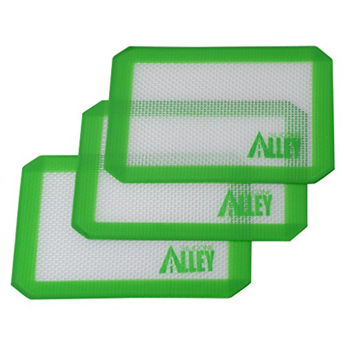 3 Non-stick Silicone Mat Pad, Small Rectangle 5 X 4 Inch, Green - color: Green
