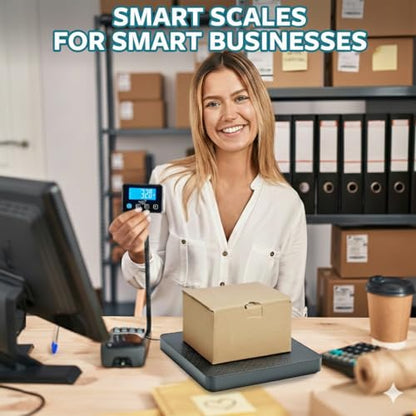 Digital Shipping Scale, Postal Scale, 220 lb, 0.1 oz, Remote Display - color: 220 lbs Remote Display