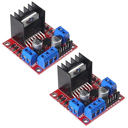 2PCS L298N Motor Drive Controller Board Dual H Bridge DC Stepper Robot Stepper Motor Control and Drives Module