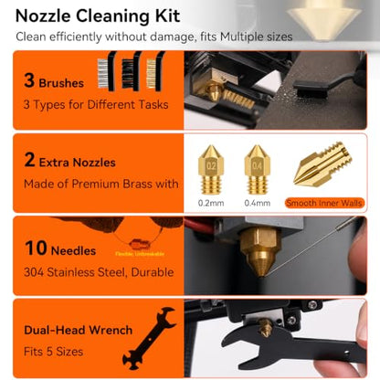 73Pcs 3D Printer Tool Kit-3D Printer Accessories for Bambu Lab, Kobra, etc
