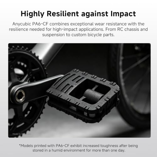 ANYCUBIC PA6-CF Carbon Fiber 3D Printer Filament 1.75mm, 0.5KG, Black - color: 0.5kg Pa6-cf Black