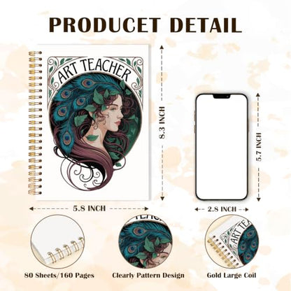 Qabliqo Art Teacher Gifts for Women Spiral Notebook Journal - color: Art Teacher 3