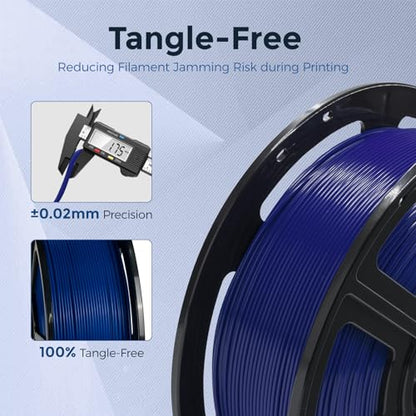 FLASHFORGE PETG Pro Filament 1.75mm Blue, 3D Printer Filament 1kg (2.2lbs) Spool, Dimensional Accuracy +/- 0.02mm, 3D Printing Filament for Various Mechanical Parts, Waterproof Parts - color: Blue