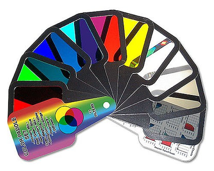 Rainbow Symphony Color Paddles Set with Diffraction Gratings - color: Paddles