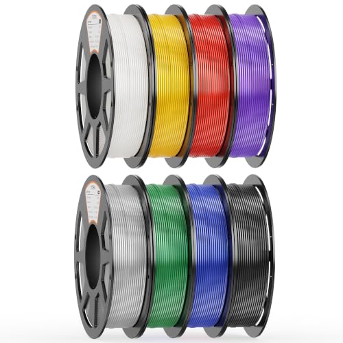 YOOPAI PLA Silk Filament 1.75mm, 250g Starter Bundle, 8 Rolls - color: Pla Bundle-250gx8-112020029