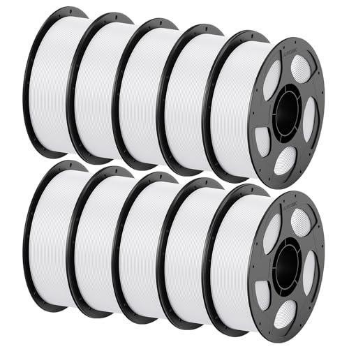 ANYCUBIC PETG Filament 1.75mm, 10KG, White, Reusable Spool - color: 10kg Petg White