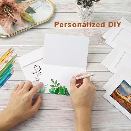 Silunkia 60 Packs White Photo Frame Cards and Envelopes for 4 x 6 Picture - color: White, size: 4x6