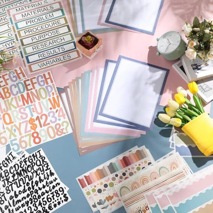 Skyygemm 92 Pcs Science Fair Board Supplies, Boho - style: Boho