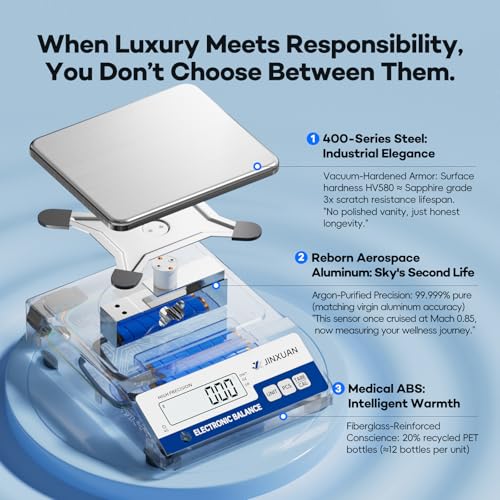 Digital Lab Scale 0.01g Accuracy 5000g Analytical Balance Scale Precision Scale for Weighing Gold Silver Jewelry Diamond Powder Grain Food, Electronic Gram Scale with 500g Weight, LCD Display, 7units - style: 5000gx0.01g with 500g Calibration Weights