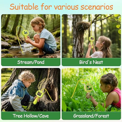 Borescope Camera Toy with Light for Kids, Waterproof STEM Explorer Scope, Fun Science Toy for Outdoor Nature, Perfect Birthday for Boys & Girls 4 5 6 7 8 9 10 Years Old