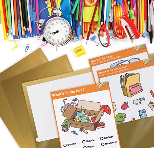 Better Office Products 2 Pocket Glossy Laminated Metallic Gold Paper Folders, Letter Size, 25 Pack, Paper Portfolios Box of 25 - color: Metallic Gold