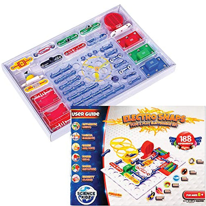 Science Kidz Electronics Kit - 188 Science Experiments Set for Kids